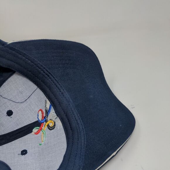 Beijing Olympics 2008 Slideback Hat Blue Adjustable Embroidered Logo - Picture 10 of 11